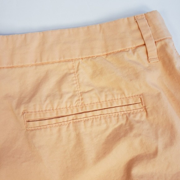 Old Navy Womens Size 8 Orange Chino Mid Rise Shorts Pockets Cotton Stretch - Picture 5 of 10